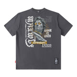 Men's T Shirt Printed Short-Sleeved T-shirt Men's and Women's High Street Hip Hop Retro