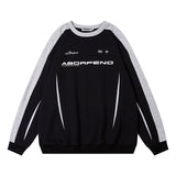 Men Long Sleeve Shirt Niche Design Splicing Machine Can Lazy Style Long Sleeve Base T-shirt for Men and Women