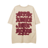 Men T Shirt Vintage Graffiti Bottoming T-shirt Hip Hop Short Sleeve