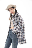 Unisex Jacket Autumn Plaid Loose Shirt