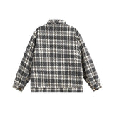 Unisex Jacket Fall Plaid Contrast Color Casual Jacket Women's Clothing
