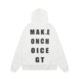 Men Hoodie Printed Hoodie Male English Letters Loose