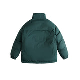 Unisex Sweater Winter Contrast Color Neckline Cotton Jacket
