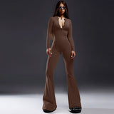 Women Jumpsuit Women's Winter Fashion Zipper Sports Jumpsuit