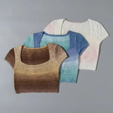 Women T-Shirt Tight T-shirt Women's Short Top