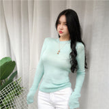Women's Long Sleeve Shirt Sweater Bottoming Shirt Top