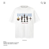 American vintage street T-shirt pure cotton retro men's and women's summer loose