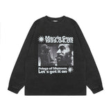 Men Long Sleeve Shirt Vintage Long Sleeve T-shirt Long Sleeve