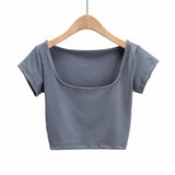 Women T-Shirt Vintage Top Sleeve T