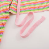Women Sweater Short Knitted Cardigan Girls Casual Long Sleeve