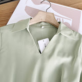Women T-Shirt Summer Short Sleeve Sense of Design Shirt Top Women's Loose