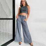 Women Cargo Pants Autumn Loose Casual Solid Color Casual Pants