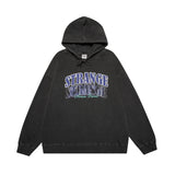 Men Hoodie Washed Hooded Sweater Casual Loose Long Sleeve Pullover
