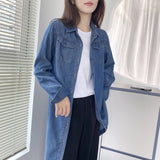 Women T-shirt Denim Shirt Women's Long Sleeve Shirt