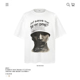 American vintage street T-shirt loose vintage cotton summer boys