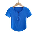 Women T-Shirt Short Sleeve Thread T-shirt Top