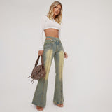Women Cargo Pants Jeans Women's Bell-Bottom Pants Trousers