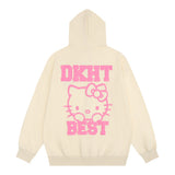 Men Hoodie Cartoon Animal Cat Printing Sweater Coat