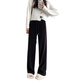 Palazzo Pants Maillard Wide-Leg Pants Women's Autumn and Winter Leisure Loose Straight Corduroy Chenille Pants