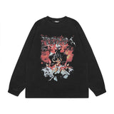 Men Long Sleeve Shirt Washed Long Sleeve Bottoming T-shirt Men and Women Oversize