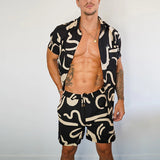 Men Shirt Summer Shorts Shirt Men's Casual
