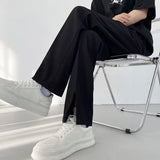 Men Sweatpants Summer Trousers Straight Slim Fit Bootcut Trousers