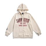 Unisex Jacket Autumn Letter Embroidered Sweater Jacket Women's Clothing