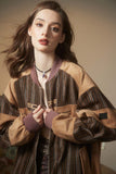 Unisex Jacket Autumn Contrast Color Casual Coat Women's Clothing