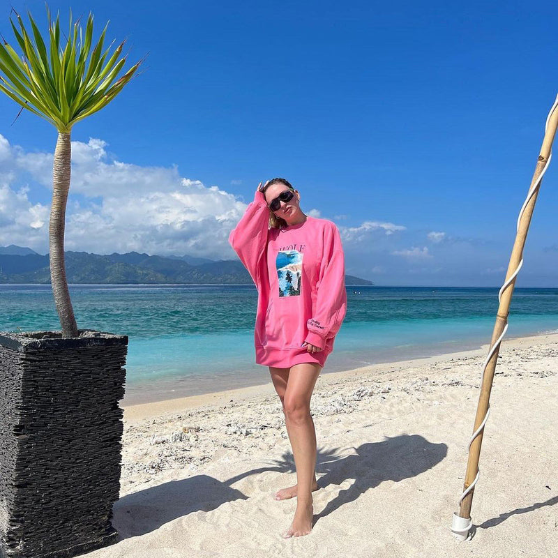 Women Sweatshirt Women's Sweater Printed round Neck Loose Casual