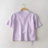 Women T-shirt Short Sleeve Shirt Top Women's Knitted