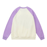 Men Hoodie Spider Patch Crew Neck Sweater Men