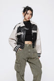 Unisex Jacket Autumn Couple Contrast Color Jacket Women's Clothing