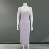 Women Desses Sexy Knit Halter Dress Sheath Dress