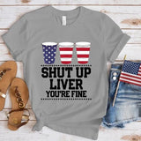 Women's Independence Day T Shirt round Neck Short Sleeve T-shirt Women's Top