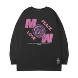 Men's Long Sleeve Shirt Letter Printed Long Sleeve T-shirt Men's Ins Hip Hop Loose All-Matching