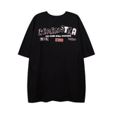 Men T Shirt Retro Hip Hop Printed Short-Sleeved T-shirt Men and Women Casual