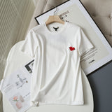 Women T-Shirt round Neck Short Sleeve Women Loose White T-shirt