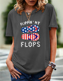 Women's Independence Day T Shirt Printed Short-Sleeved T-shirt