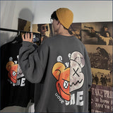 Men Hoodie round-Neck Non-Hoodie Sweater Men's Spring and Autumn Loose Fashion Brand