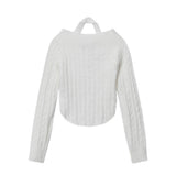 Women Sweater Girls' Autumn Outer Wear Casual Solid Color
