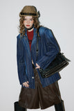 Unisex Jacket Autumn Striped Blooming Women's Suits