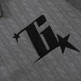 Men Hoodie Letter Embroidered Sweater Men's Casual Half Zipper Cardigan Lapel Pullover Top