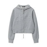 Women Hoodie Hooded Cardigan Sweater Women's Casual Short