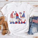 Women's Independence Day T Shirt round Neck Short Sleeve T-shirt