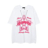 Men T Shirt Five-Pointed Star Printed Short-Sleeved T-shirt Loose Men and Women Casual