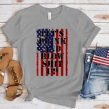 Women's Independence Day T Shirt round Neck Short Sleeve T-shirt Women's Top