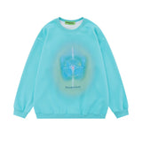 Men Hoodie Cross Asterism Printed Crew Neck Sweatshirt Men