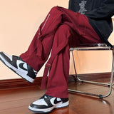 Men Sweatpants Men's Loose Wide Leg Straight Casual Pants