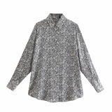Women's T-Shirt Autumn Printed Draped Shirt for Women