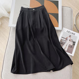 Women Skirt Women's High Waist Straight Skirt Women's Mid-Length